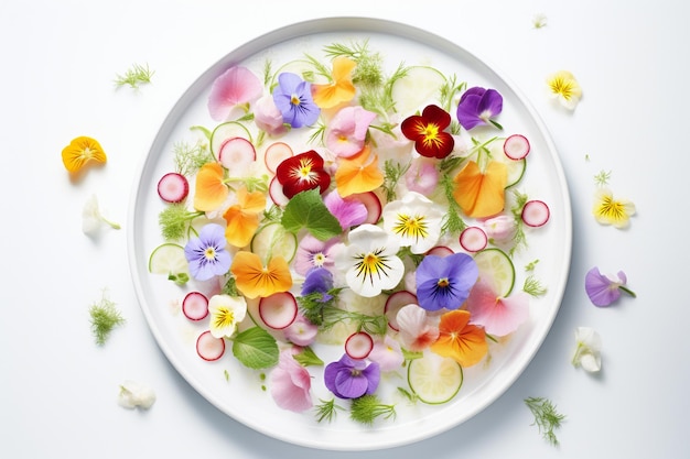 Farfurie cu mâncare colorată